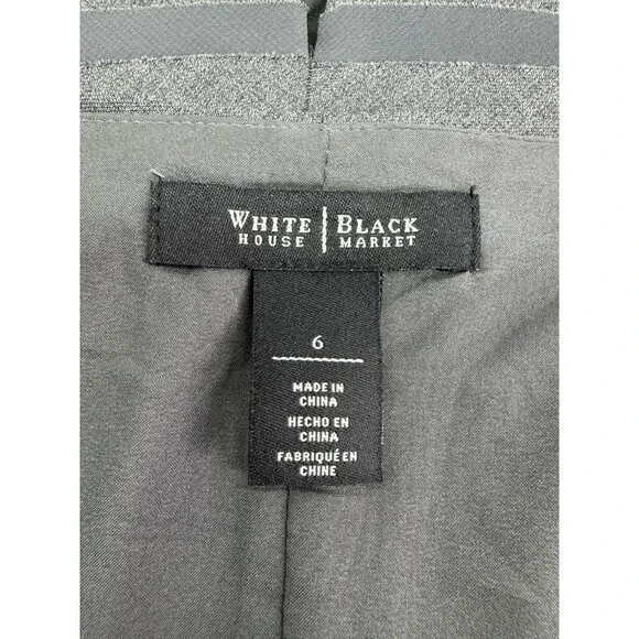 White House Black Market Wool Blend Tiered Pencil Skirt Women's Size 6 Gray - Picture 4 of 6